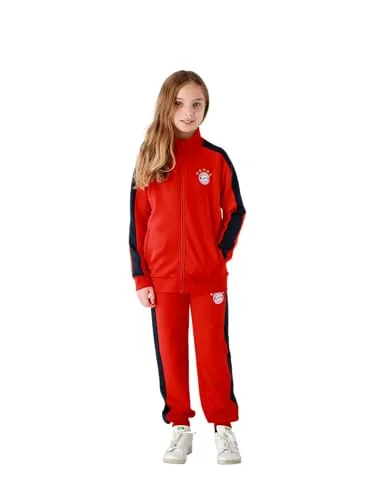 FC Bayern München I Trainingsanzug Essential I Kinder I Rot I 152 - Offizieller FC Bayern München Trainingsanzug für Kinder in Rot. Ideal für Fans und aktive Kids, bietet er optimalen Tragekomfort und ein stylisches Design. Perfekt für Training und Freizeit!