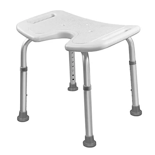 Froadp 37-51cm Duschhocker Höhenverstellbar Duschstuhl Anti-Rutsch Badhocker Aluminium Badestühle Tragbare Badewannensitz Rechteck Duschhilfe Badezimmerhocker für Senioren & Schwangere