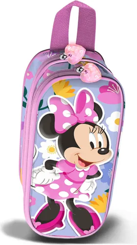Karactermania Federmäppchen Disney Minnie Maus - 3D-Frontprägung in rosa, ideal für kleine Fans und stylische Aufbewahrung von Schreibutensilien