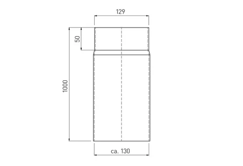 Rauchrohr / Ofenrohr Emaille 130mm - 1000mm Schwarz D130 - Kaminrohr aus robustem Stahlblech, temperaturbeständig bis 600°C, ideal für effiziente Abgasführung und langlebige Nutzung.