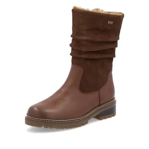 Remonte Damen Winterstiefel D0B80, wasserabweisend und warm - Wanderschuhe mit remonteTEX für maximalen Kälteschutz, herausnehmbarer Innensohle für individuellen Komfort und atmungsaktive Schurwolle für ein angenehmes Fußklima.