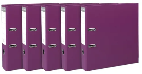 EXACOMPTA PP-Ordner Premium A4 80 mm fuchsia 5er Pack von Exacompta