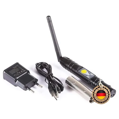 ETEC Professional Wireless 2.4G Funk WLAN DMX Sender Empfänger Adapter WiFi kabellos drahtloser Transmitter & Receiver DJ Club Disco Party Veranstaltung Bühnenbeleuchtung Licht
