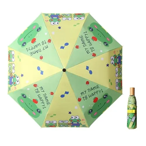 Quorlis Regenschirm Kinder Reflektierend Ab 7 Jahren – Windfester Taschenschirm Kinderschirm Kompakt & Leicht, Bunter Schirm mit Sicherheitsfunktionen, Rundspitzen, Durchmesser 98 cm