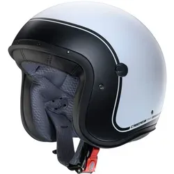 Caberg Freeride X Imola Jethelm - Matt Weiß/Schwarz - XXL - Motorradhelm mit stylischem Vintage-Look, ECE 22.06 Zertifizierung und Platz für Kommunikationssysteme. Ideal für Stilbewusste, die Sicherheit und Funktionalität schätzen.