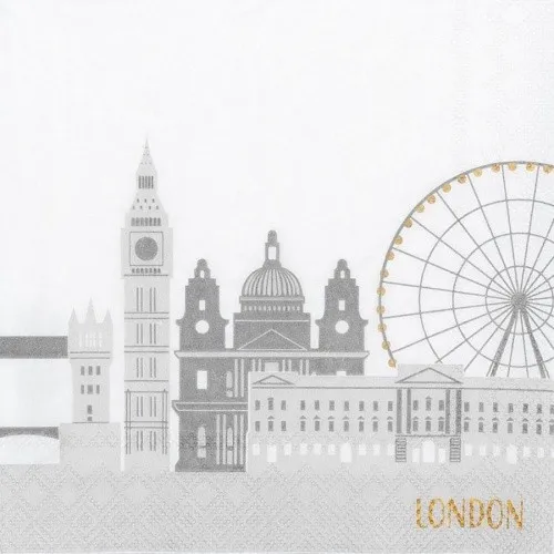 Cocktailserviette Stadtsilhouette London