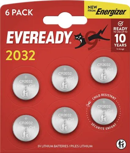Eveready Knopfzelle CR2032 3V 6 St. E304439600