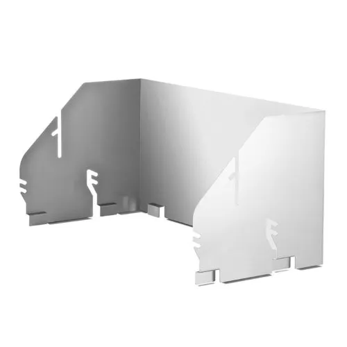 THÜROS Aufsatz-Windansteckblech für THÜROS T4 Grill - Praktischer Windschutz für THÜROS T4 Grill mit 40x60 cm Grillfläche, höhenverstellbar und aus rostfreiem V2A Edelstahl – ideal für komfortables Spießgrillen.