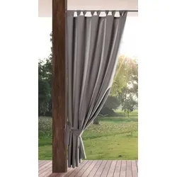 Eurofirany Garden Outdoorvorhang mit Schlaufen, 155x260 cm in grau von Eurofirany