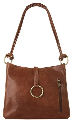 piké Shopper Damen 020214 braun - Handtasche aus 100% Rindleder mit klassischem, femininen Design. Ideal für Struktur und Organisation Ihrer Alltagshabseligkeiten dank vielseitiger Innentaschen.