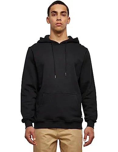 Urban Classics Herren Organic Basic Hoody Kapuzenpullover, Schwarz (Black 00007), M EU - Kapuzenpullover für Herren mit großer Kapuze und Känguru-Tasche für zusätzlichen Komfort, aus 100% Bio-Baumwolle für ein nachhaltiges Tragegefühl.