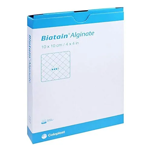 BIATAIN Alginate Kompressen 10x10 cm - 10 St - Erste-Hilfe-Heftpflaster & Verbandsmaterial, hochabsorbierende Wundkompressen für eine effektive Wundheilung und optimalen Schutz.
