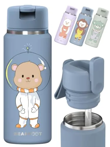 TINY Edelstahl Trinkflasche Kinder 200ml (Bär