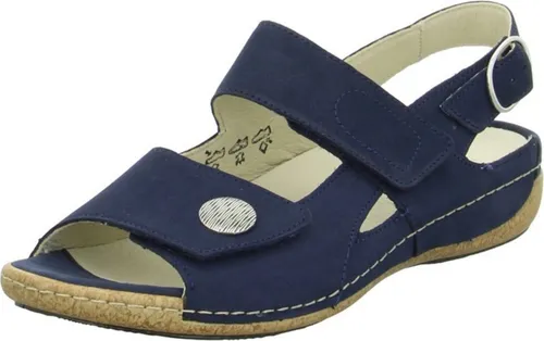 Waldläufer Heliett blau Gr. 43 - Bequeme Wanderschuhe für Damen - Wanderschuhe aus hochwertigem Textil und Velourleder in Blau, bieten optimalen Komfort für lange Wanderungen.