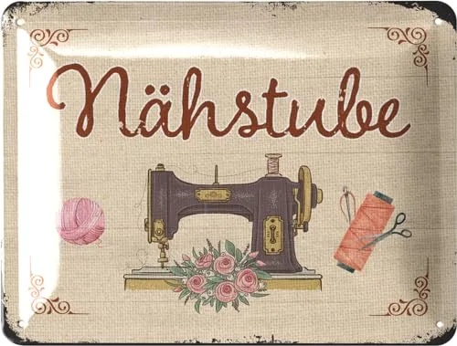 LANOLU Retro Blechschild Nähen Deko Geschenk für Näherin