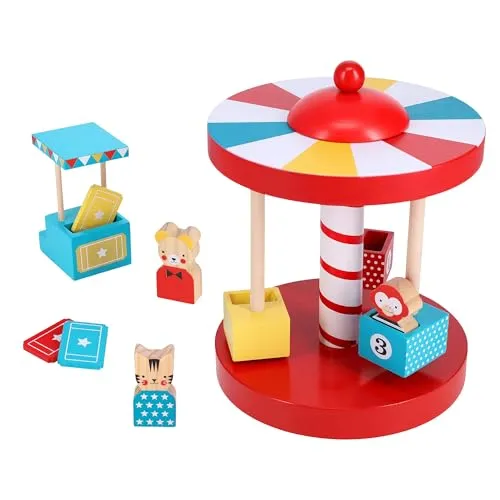 Pe Collage Merry-Go-Round Wooden Carousel