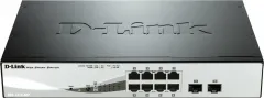 D-Link DGS-1210-08P Smart Managed Switch - Netzwerk-Switch mit 8x Gigabit Ethernet PoE und 2x SFP, max. 45W. Ideal für energieeffiziente Netzwerke dank D-Link Green Technologie.