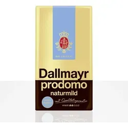 Dallmayr prodomo naturmild 500g - 12er Pack - Gemahlener Kaffee mit unvergleichlich sanftem Genuss, von Natur aus mild und säurearm, für ein ausgewogenes Aroma bei vollem Coffeingehalt.
