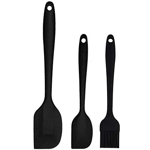 Silikon Teigschaber & Backpinsel Set – 3-teiliges Küchenutensilien Set, BPA-frei, hitzebeständig, Antihaft, flexibel & langlebig