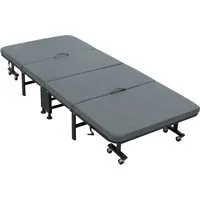 Gästebett Klappbett 90x200 cm - Platzsparend und modern - Kategorie: Betten, Platzsparendes Klappbett mit hoher Belastbarkeit bis 200 kg und praktischem Cover, ideal für Gästezimmer oder kleine Räume.