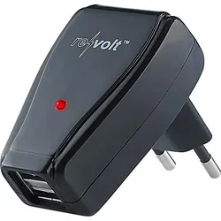 2-fach USB Ladegerät Netzadapter mehrfach Ladestecker Dual USB 2 Ports Charger Netzteil 2 Geräte gleichzeitig aufladen für Handys Kamera Tablets