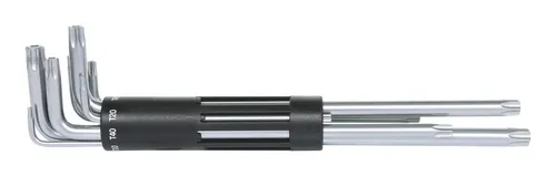 KS Tools 3 in 1 Torx-Winkelstiftschlüssel-Satz mit Bohrung, 8-teilig XL - 151.2280