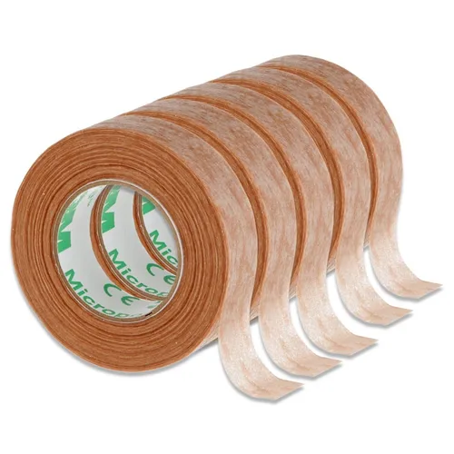 3M Micropore Vliespflaster für Haut & Wimpern, hypoallergen, 1,25cm x 9,14m, 5 Rollen - Hochwertiges 3M Micropore Vliespflaster, hypoallergen und atmungsaktiv. Ideal für Wimpernverlängerungen und Hautpflege – für präzise Anwendungen ohne Hautreizungen!