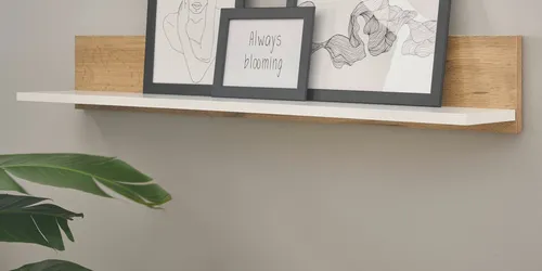 Wandregal Büroregal Wotan Eiche weiß Paneel 100 x 15 cm Homeoffice Büro Center