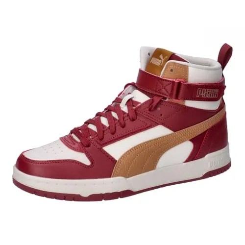 PUMA Unisex RBD Game Sneaker, Alpine Snow-Caramel Latte-Intense Red - Damen-Sneaker aus recyceltem Obermaterial, mit Gummi-Zwischensohle für optimalen Komfort und einem sportlichen Look.
