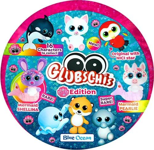 Blue Ocean Glubschis Sammelfiguren Muschel Serie 4 - Glubschi Glitzer Figur - 1 Tüte