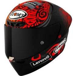 Suomy S1-XR GP Bagnaia Replica 2024 Helm - Schwarz-Rot, Größe L für Männer - Motorradhelm mit Tricomposite-Verbundschale für geringes Gewicht und optimalem Komfort. Hervorragendes Sichtfeld und Racing Lock System für maximale Sicherheit.