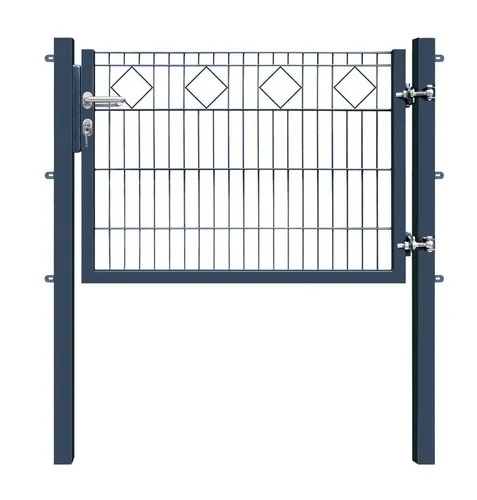 Terrasse2000 Gartentor Dekor Gartentor Karo Einflügelig 1,2m Breite