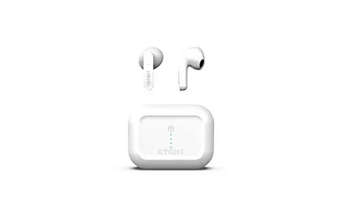 RYGHT R483461 Mino – Kabellose Semi-Intra Kopfhörer (weiß) - Kopfhörer mit 42 Stunden Akkulaufzeit, klarer Klang und optimierter Anrufqualität durch digitale Mikrofone. Touch-Steuerung und Bluetooth 5.0 für eine stabile Verbindung.