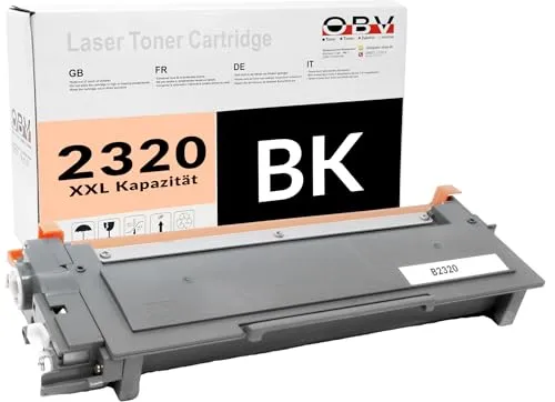 OBV XXL TN-2320 kompatiber Toner als Ersatz für Brother TN2320 TN 2320 für MFC L2700DW L2700DN L2720DW DCP-L2520DW L2500D L2560DW HL-L2365DW L2300D L2340DW L2360DN - 10400 Seiten