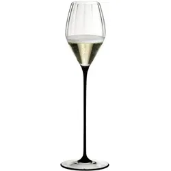 Riedel High Performance Pinot Noir Champagnerglas - Schwarz - Elegantes Champagnerglas aus Kristall, das die Aromen von Champagner optimal zur Geltung bringt. Teil der Performance-Serie 2018, handgefertigt und einzigartig, für stilvollen Genuss.