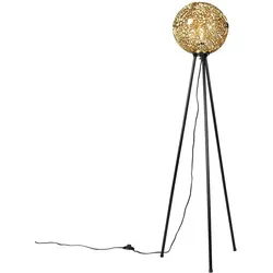 Qazqa Stehlampe Maro, Art Deco Design, Gold/Messing in gold von QAZQA