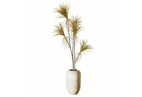 Kunstblume Deko-Topfpflanze Ancerac braun/grün, Mirabeau, Höhe 183.0 cm
