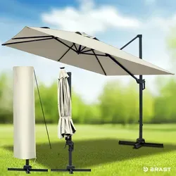 BRAST Ampelschirm Alu 300x300 cm in beige von BRAST