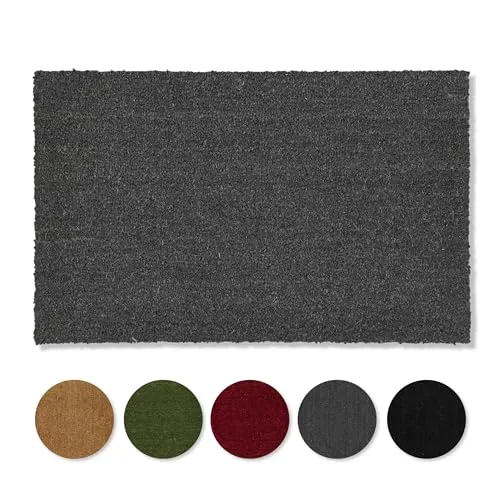 Astra Kokosmatte 50x80 cm, Grau in grau von Carpido