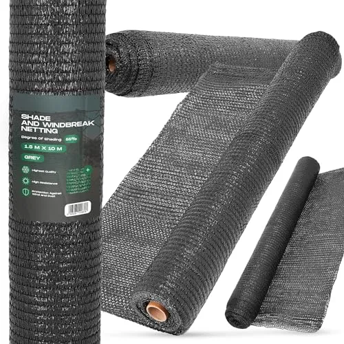 Instalguru Sichtschutz 1,5m x 10m Schattennetz UV-Schutz 55% Windschutz Schattiernetz Schattierungsnetz Zaunblende Gartenzaun Sonnenschutznetz Sichtschutznetz Netz Schattiergewebe