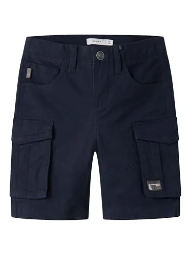 NAME IT Jungen Nkmryan Twibamgo L Shorts Cargos, Dark Sapphire, 92 EU - Shorts für Jungen, aus weichem Baumwoll-Elastan-Mix für optimalen Tragekomfort und Bewegungsfreiheit.