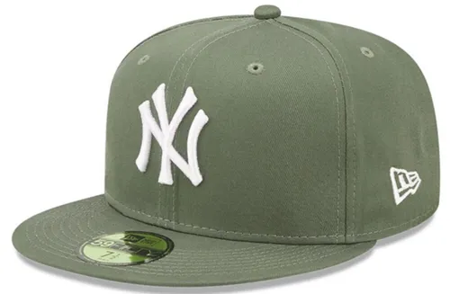 New Era New York Yankees League Essential Olive 59fifty 5950 Fitted Cap