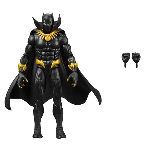 Marvel Legends Series Black Panther Action-Figur - Actionfigur inspiriert von den Marvel Comics, 15 cm groß, mit 20 Bewegungspunkten und austauschbaren Händen für kreative Präsentationen.