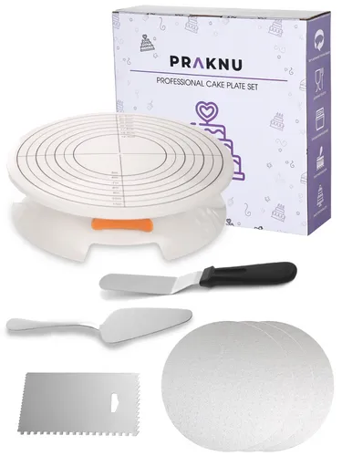 5tlg Tortenplatte Set in weiß von Praknu