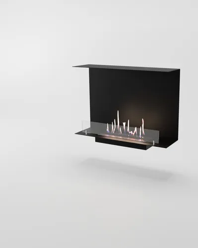 GLOW FIRE Ethanol Kamin Einsatz 'C Side ' | Ethanolkamineinsatz mit 3 Std. Brenndauer und 2 KW Heizleistung | BxHxT: 84x56,8x24 cm