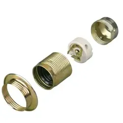 Lampenfassung Metall E27 in gold von REV Ritter