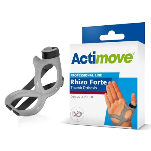 ACTIMOVE Rhizo Forte Daumenorthese links L grau - Unterstützung für den Daumen - Sonstige, hochwertige Bandage zur Stabilisierung des Daumens und Schmerzlinderung bei Verletzungen oder Arthritis.