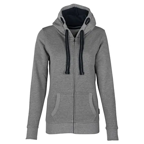 HRM Damen Jacket F hoodie, Grau-meliert, XS EU - Kapuzenpullover für Damen, aus weichem Mischgewebe, ideal für Outdoor bei Kälte & Wind, langlebig und unter fairen Bedingungen hergestellt.