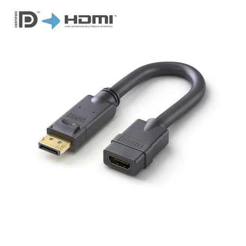 PureLink DisplayPort/HDMI Adapter 4K - Aktiver 4K Portsaver - Adapter für 4K Videoübertragung, ideal für hochwertige Verbindungen zwischen DisplayPort und HDMI Geräten.
