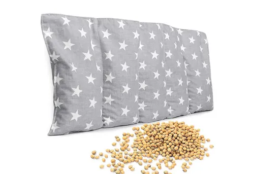 Amilian Kirschkernkissen 55x20 cm in grau von Amilian